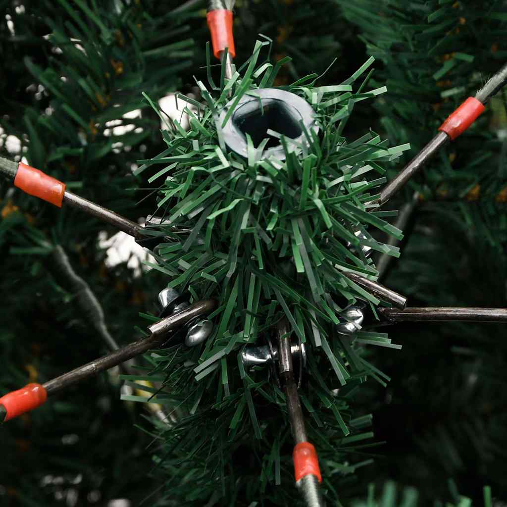 kunstigt juletræ med juletræsfod 210 cm hængslet
