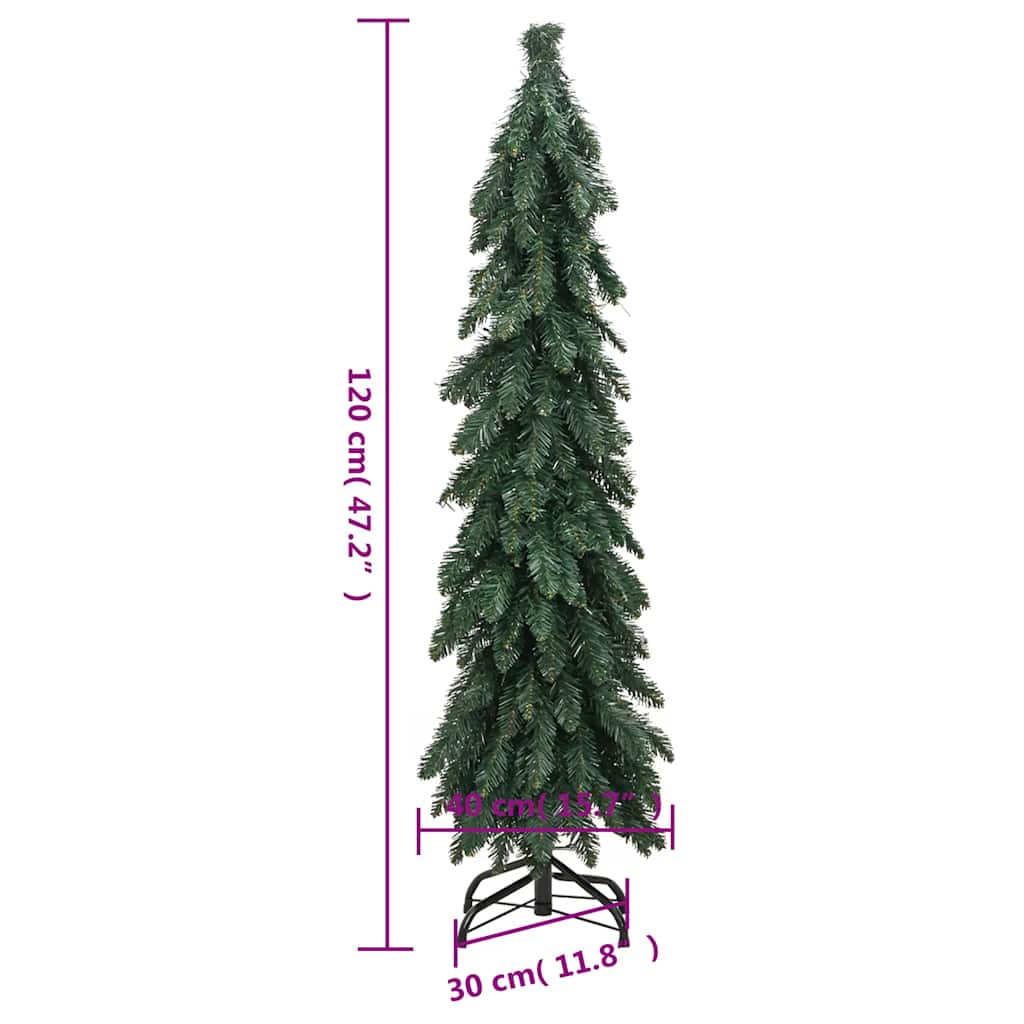 kunstigt juletræ med 60 LED'er 120 cm