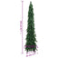 kunstigt juletræ med 130 LED'er 210 cm