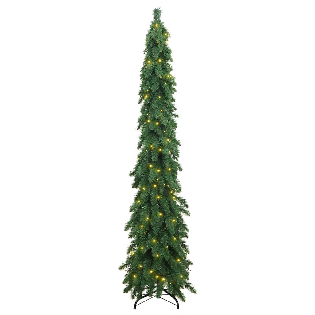 kunstigt juletræ med 130 LED'er 210 cm