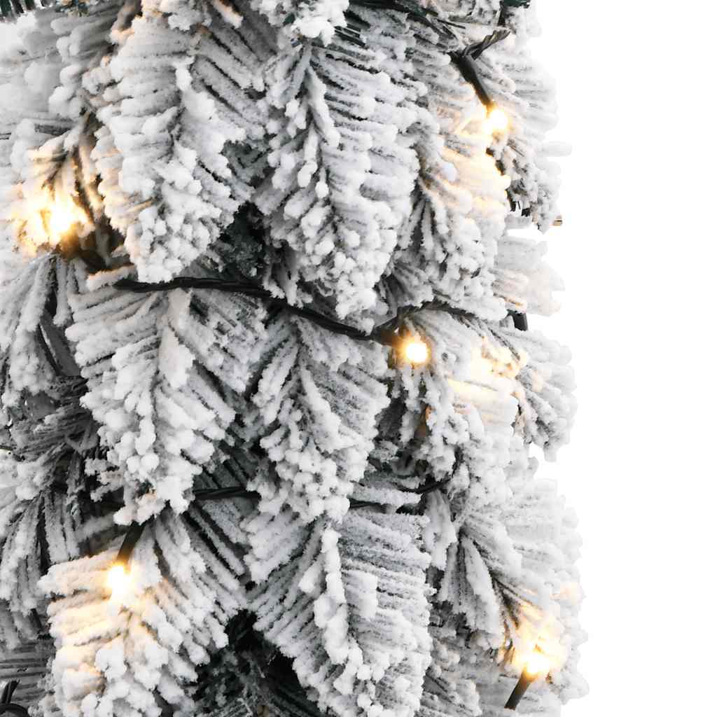 kunstigt juletræ med 30 LED'er og sne 60 cm