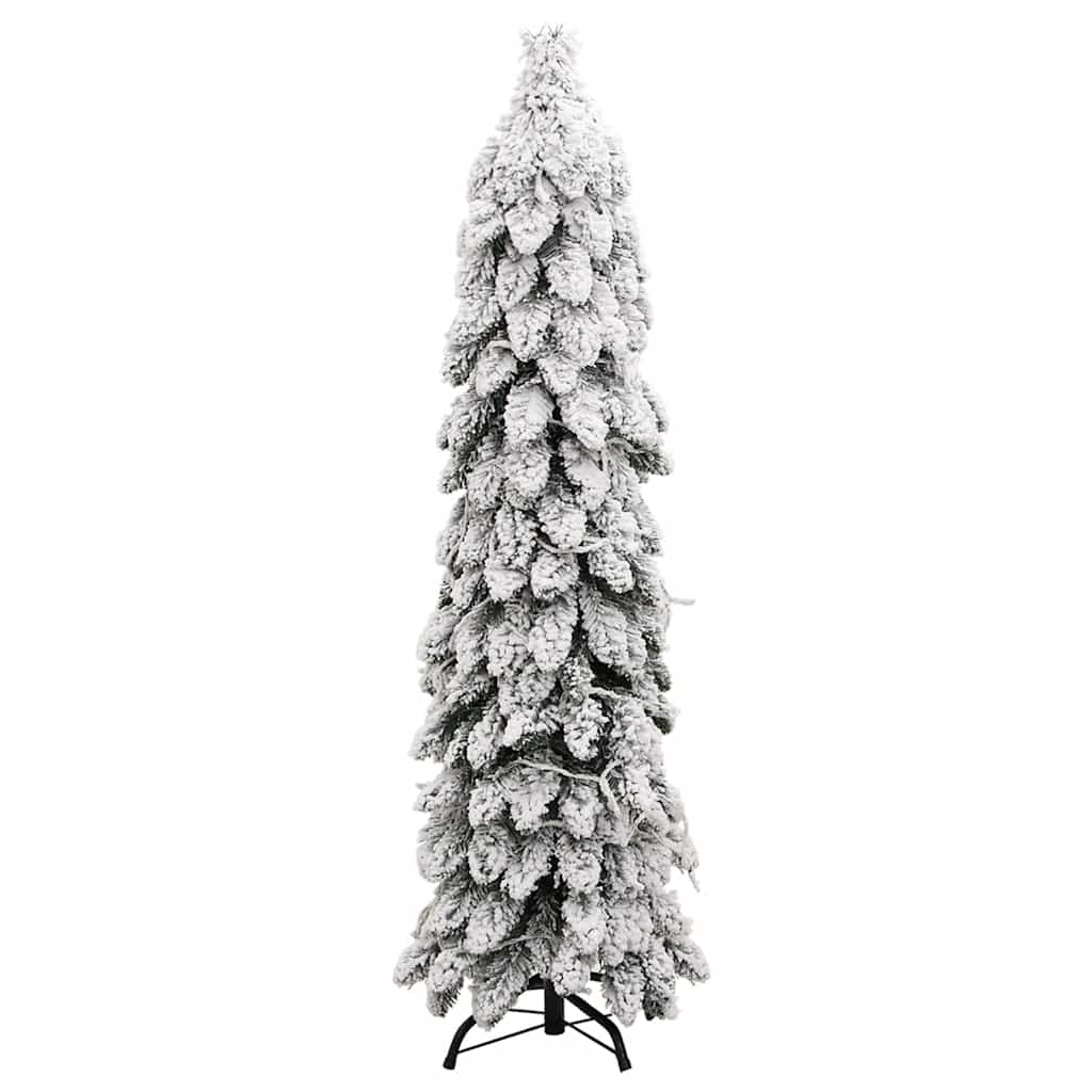 kunstigt juletræ med 80 LED'er og sne 150 cm