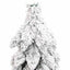 kunstigt juletræ med 80 LED'er og sne 150 cm