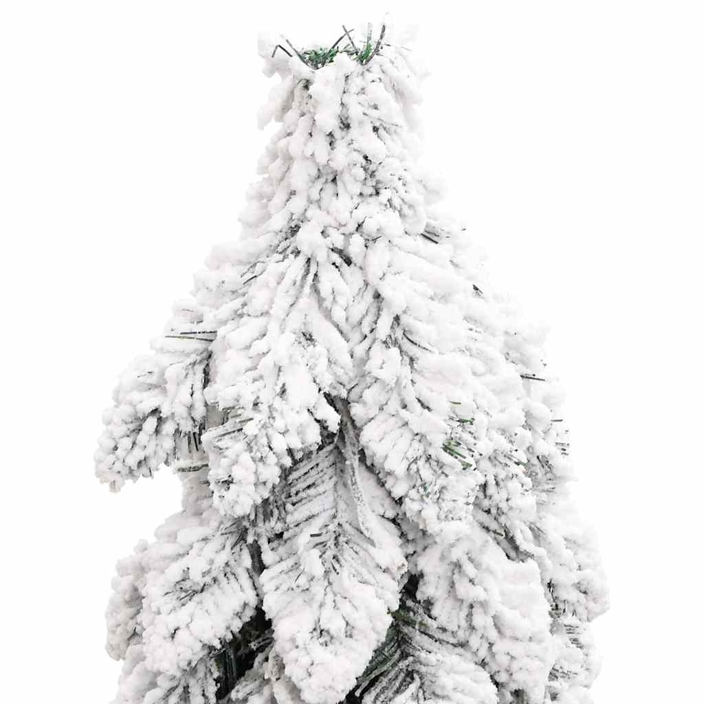 kunstigt juletræ med 80 LED'er og sne 150 cm