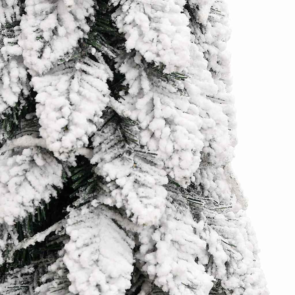 kunstigt juletræ med 80 LED'er og sne 150 cm