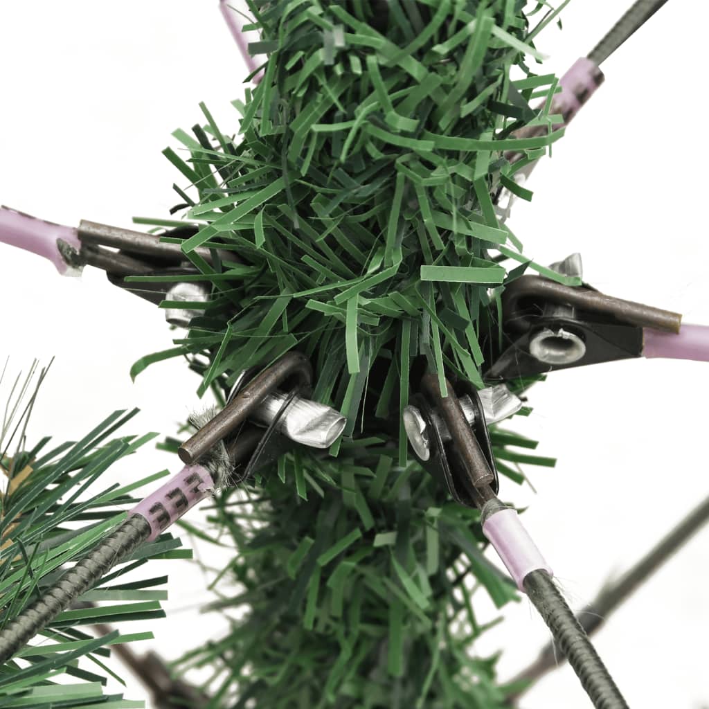 kunstigt juletræ med grankogler og bær 240 cm hængslet
