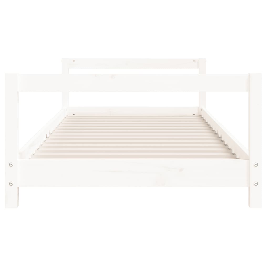 sengeramme til juniorseng 90x200 cm massivt fyrretræ hvid