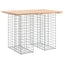 havebord gabiondesign 100x70x72 cm massivt træ fyrretræ