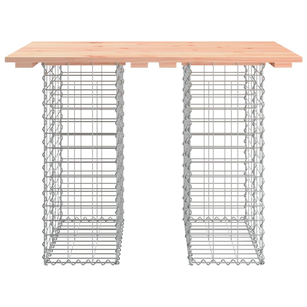 havebord gabiondesign 100x70x72 cm massivt træ Douglas