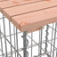 havebord gabiondesign 100x70x72 cm massivt træ Douglas