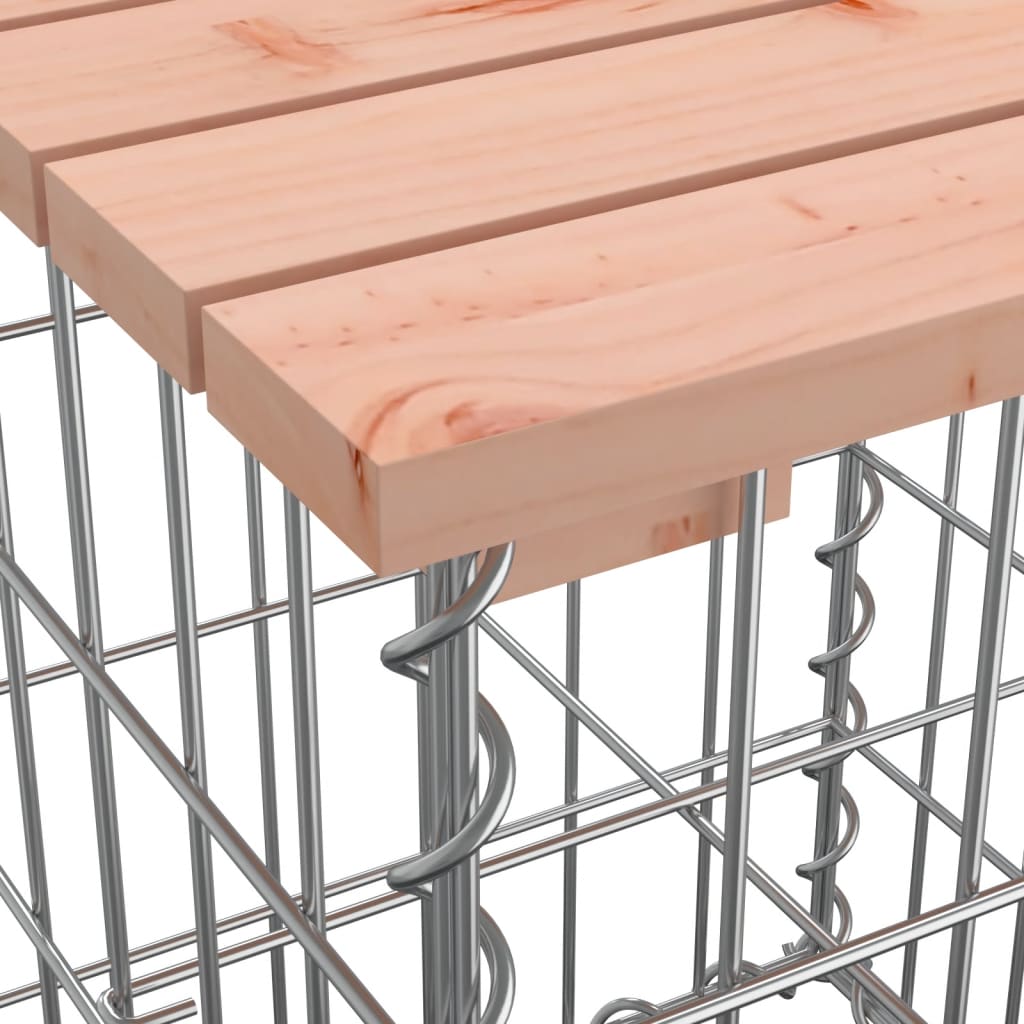 havebord gabiondesign 100x70x72 cm massivt træ Douglas