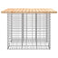 havebord gabiondesign 100x102x72 cm massivt træ fyrretræ