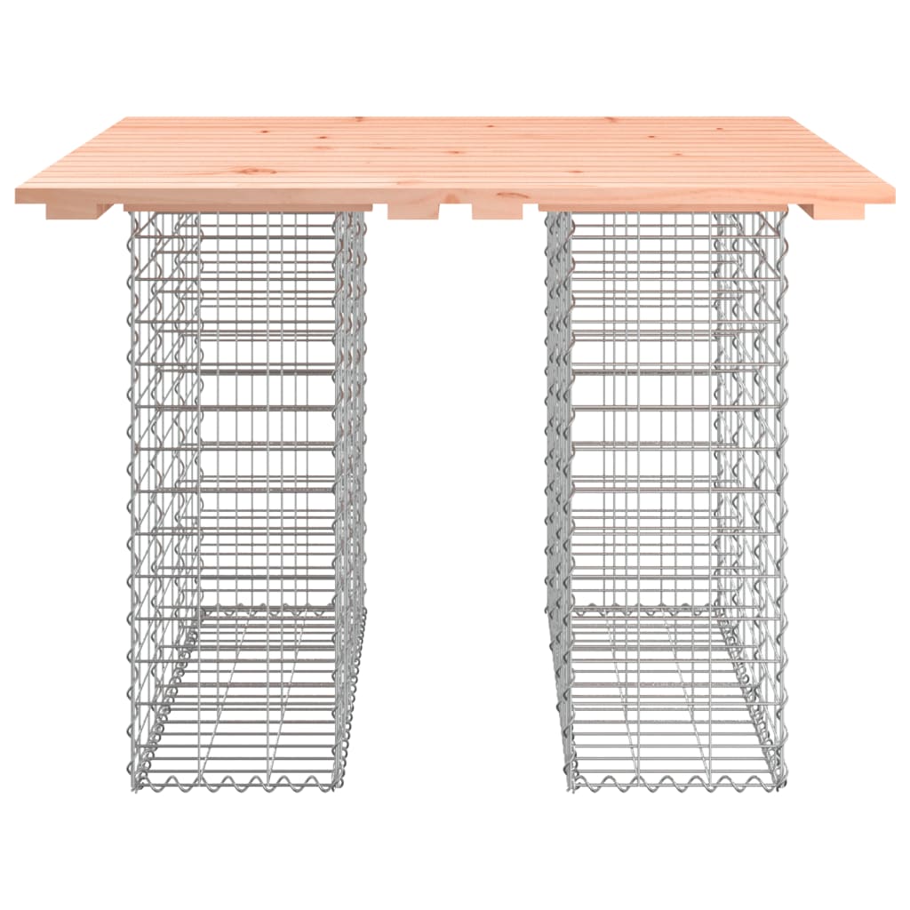 havebord gabiondesign 100x102x72 cm massivt træ Douglas