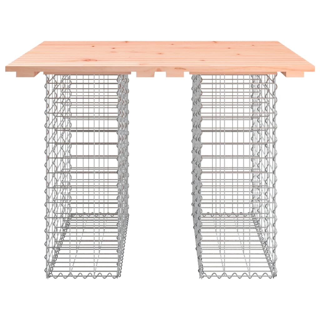 havebord gabiondesign 100x102x72 cm massivt træ Douglas