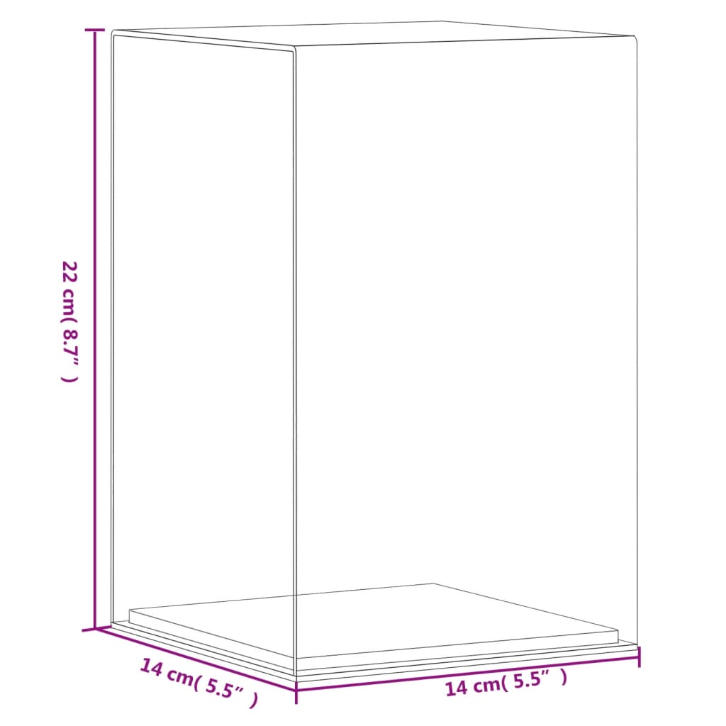 montre 14x14x22 cm akryl transparent