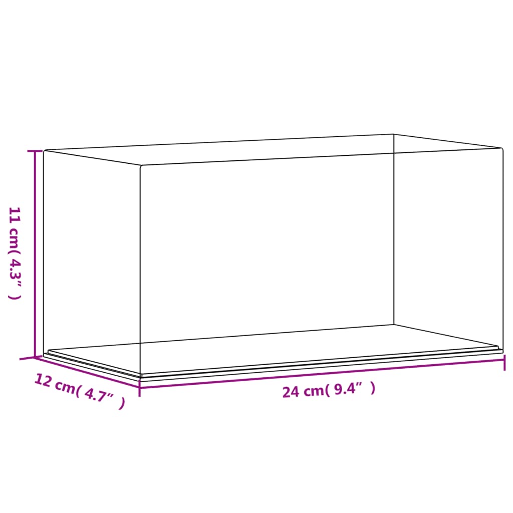 montre 24x12x11 cm akryl transparent