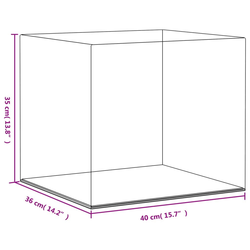 montre 40x36x35 cm akryl transparent