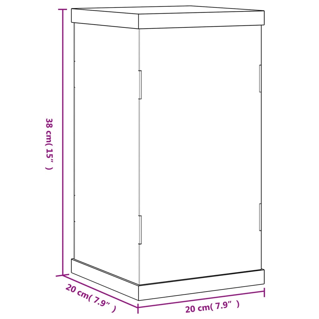montre 20x20x38 cm akryl transparent