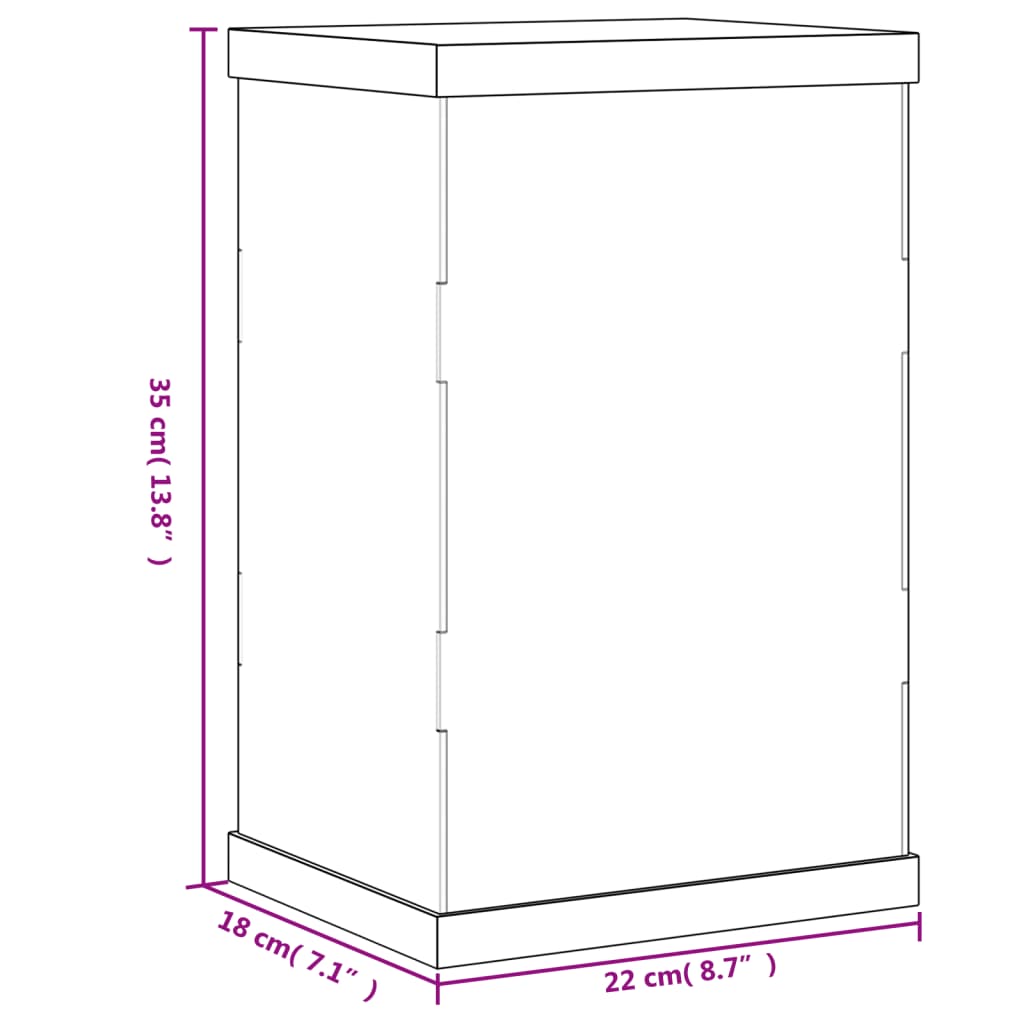 montre 22x18x35 cm akryl transparent