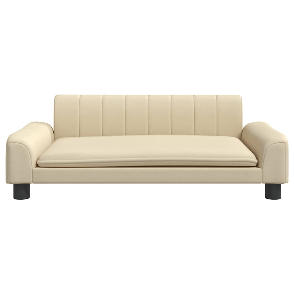 sofa til børn 90x53x30 cm stof cremefarvet