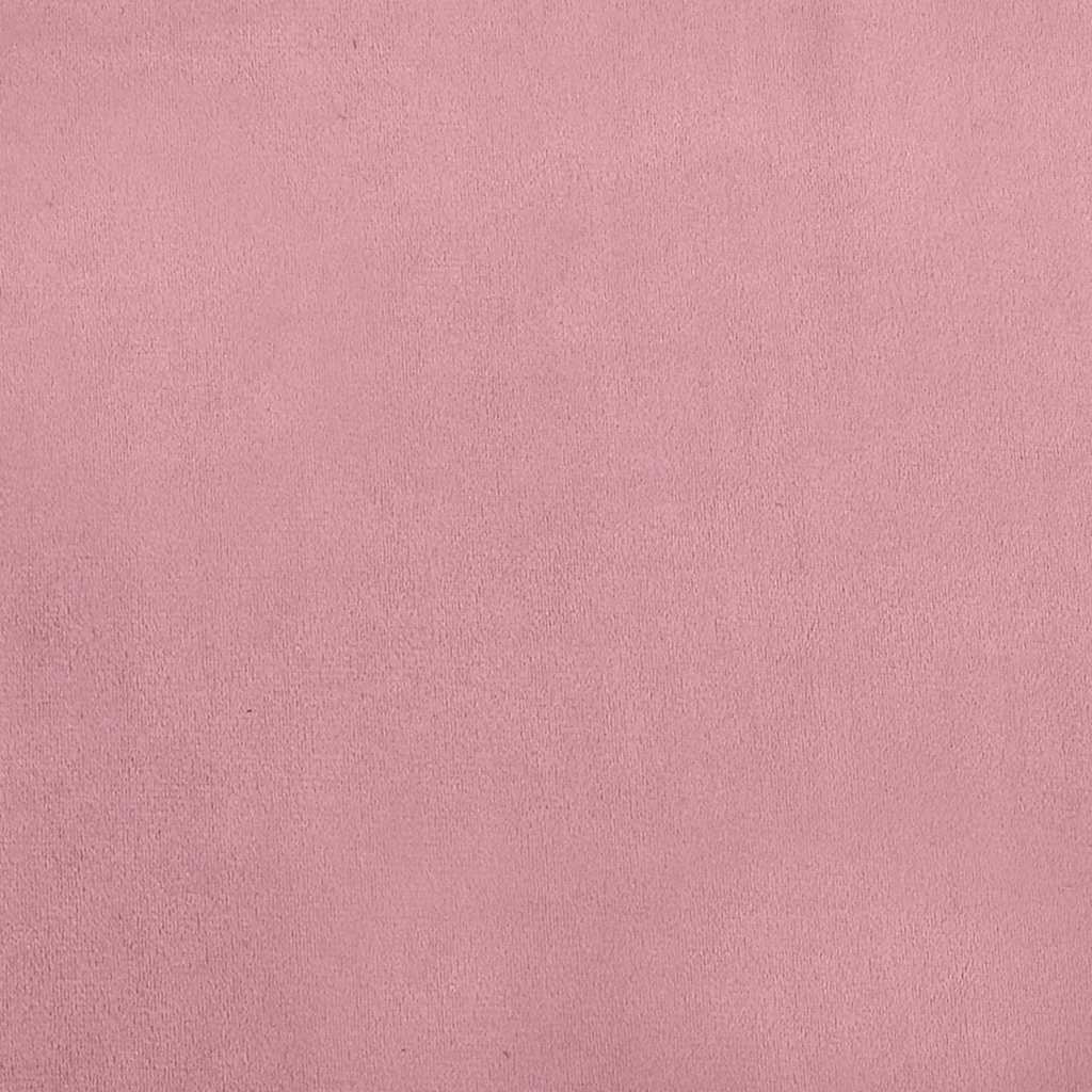 sofa til børn 60x40x30 cm velour lyserød