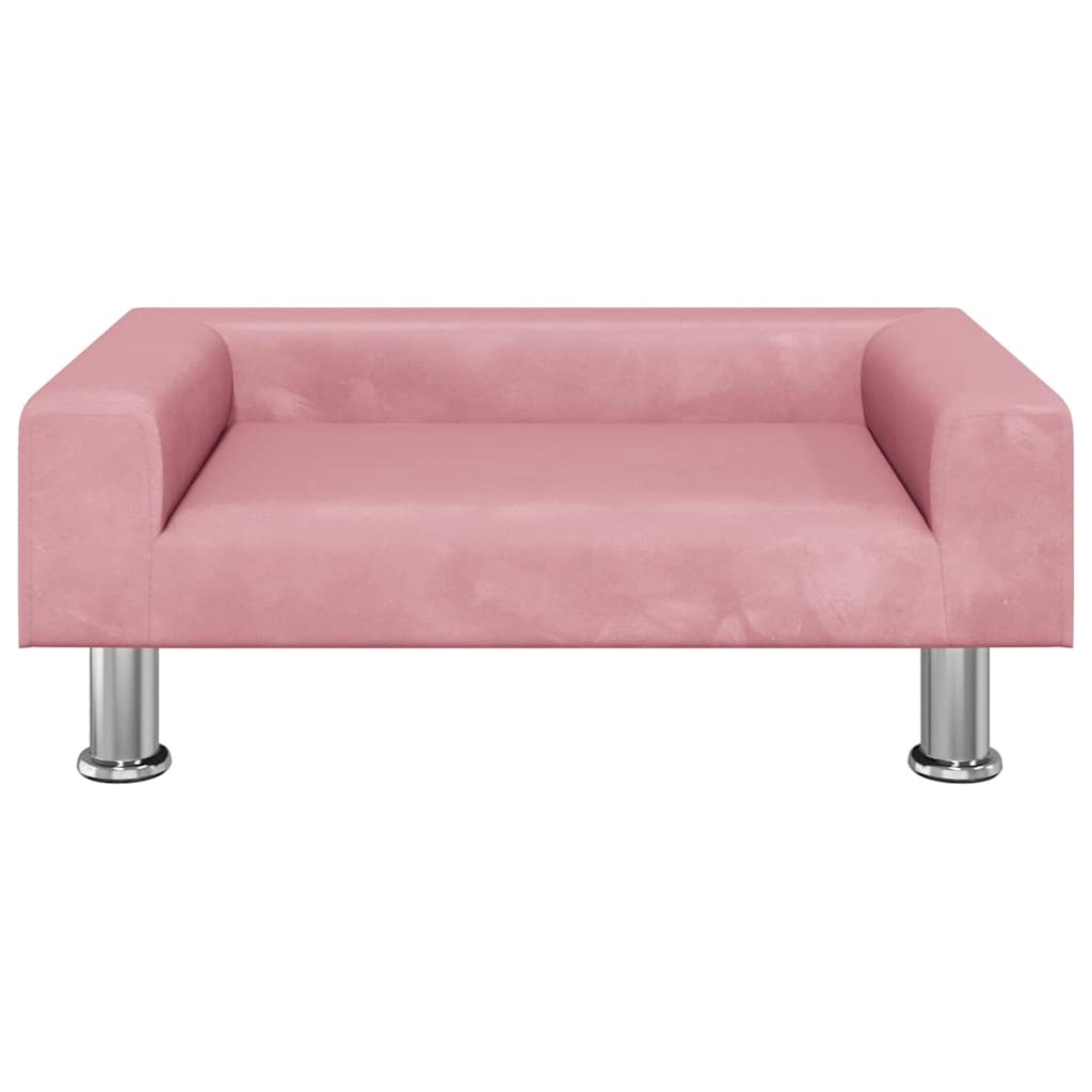 sofa til børn 70x45x26,5 cm fløjl lyserød