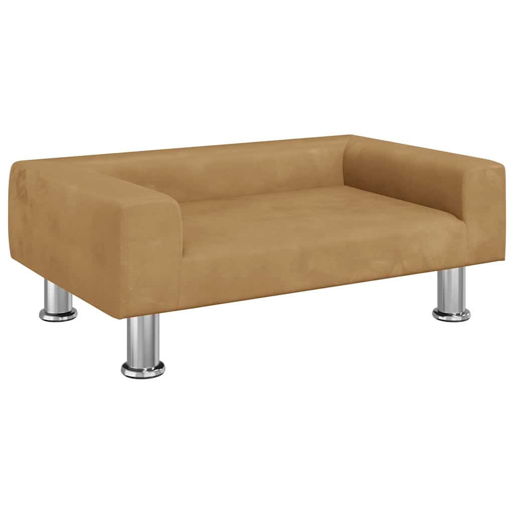 sofa til børn 70x45x26,5 cm fløjl brun