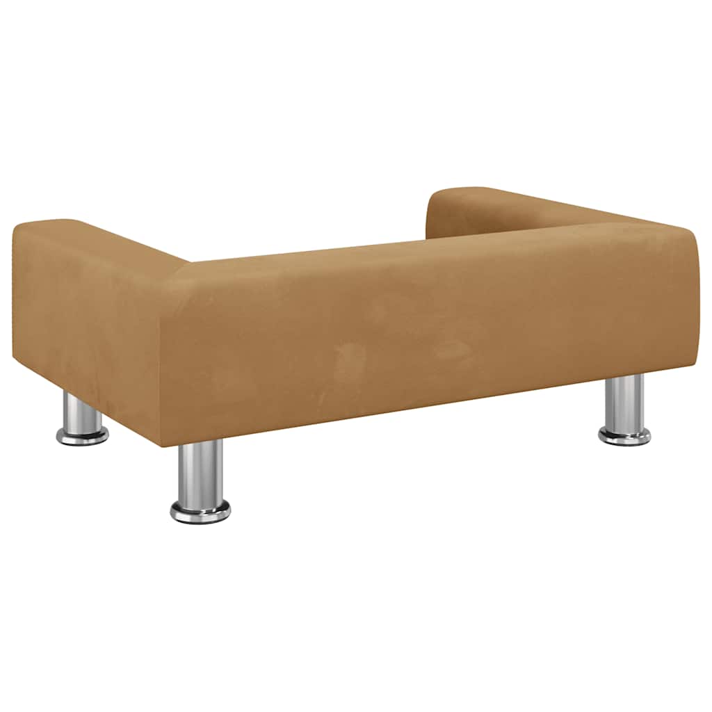 sofa til børn 70x45x26,5 cm fløjl brun