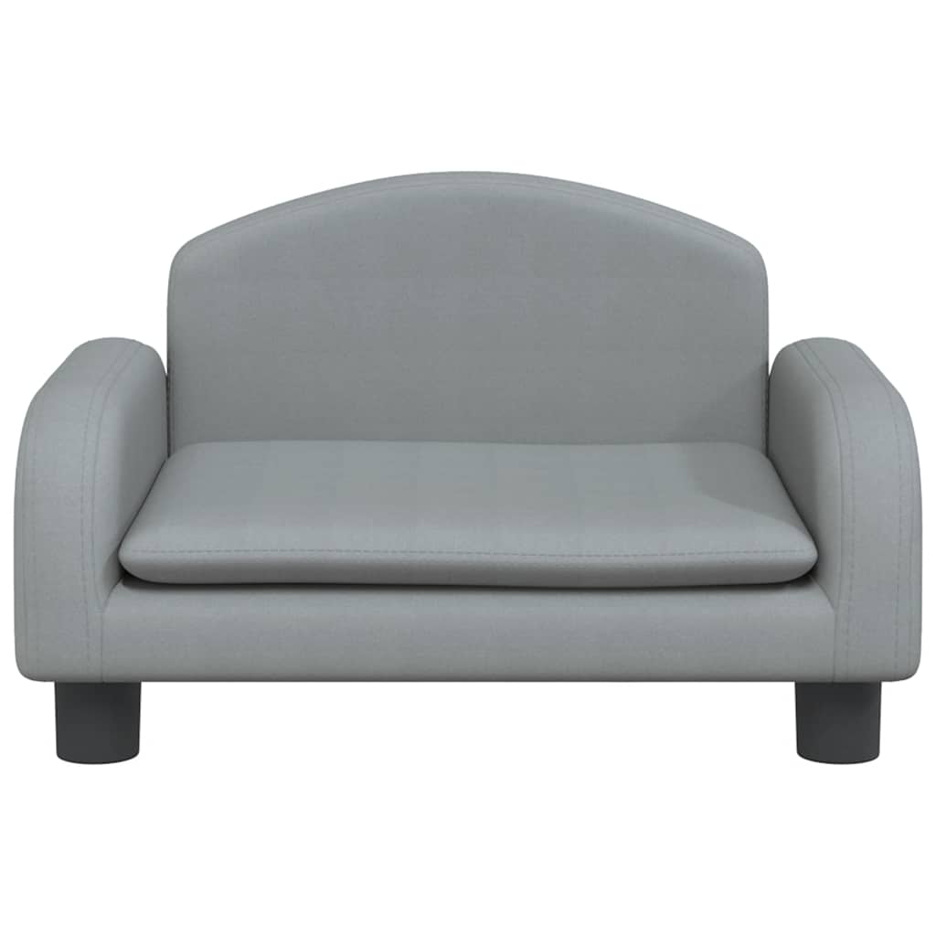 sofa til børn 50x40x30 cm stof lysegrå