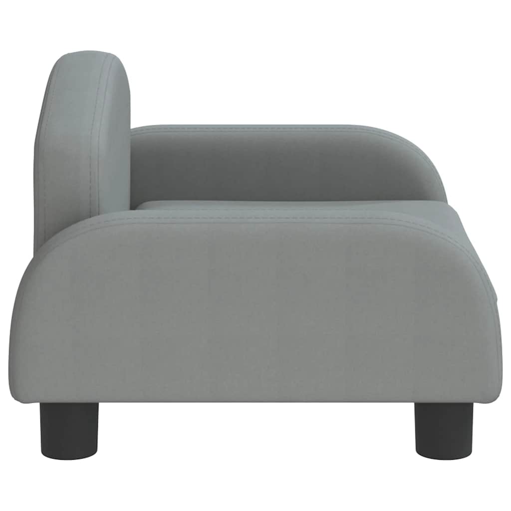 sofa til børn 50x40x30 cm stof lysegrå