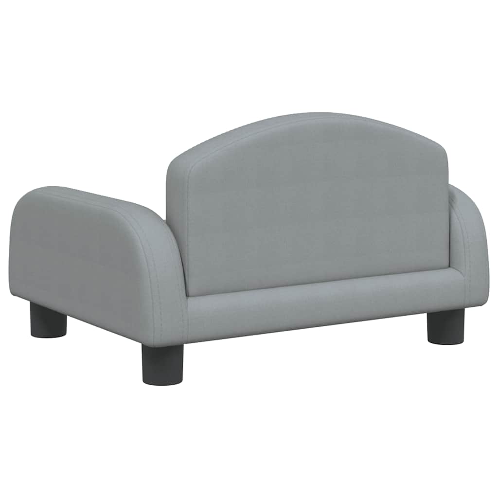 sofa til børn 50x40x30 cm stof lysegrå