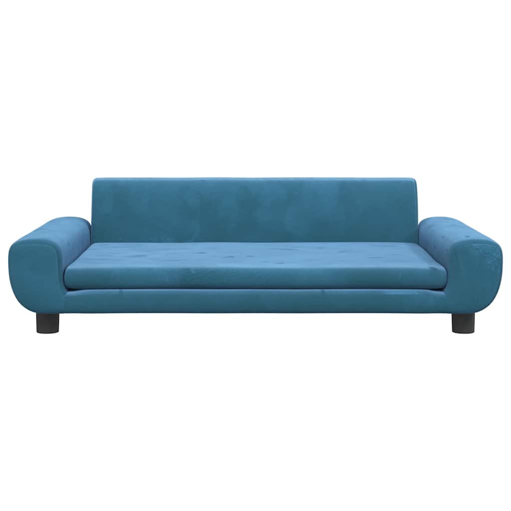 sofa til børn 100x54x33 cm velour blå