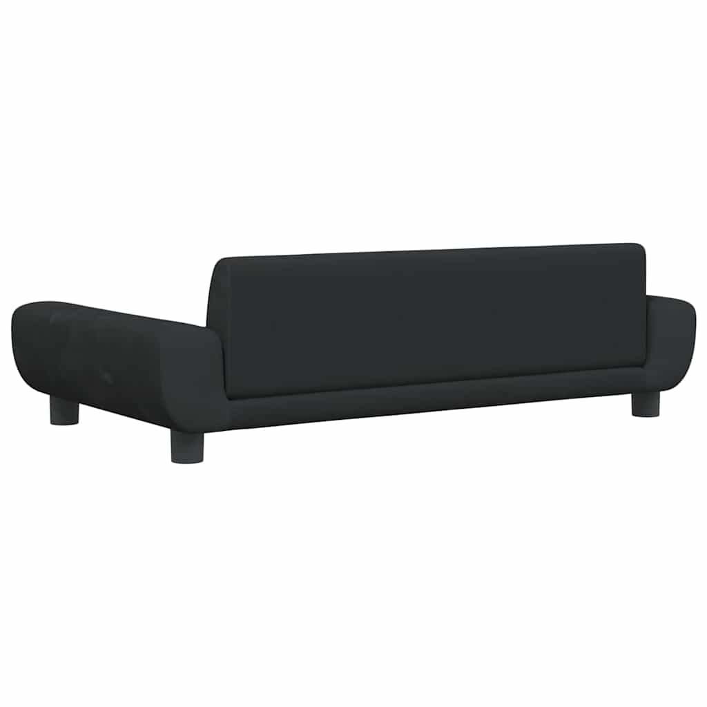 sofa til børn 100x54x33 cm velour sort