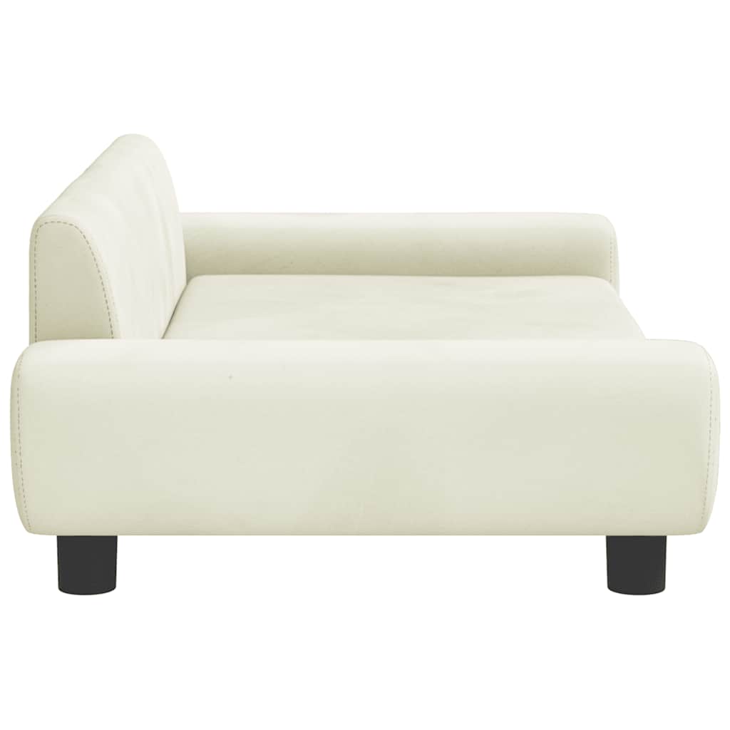 sofa til børn 100x54x33 cm velour cremefarvet