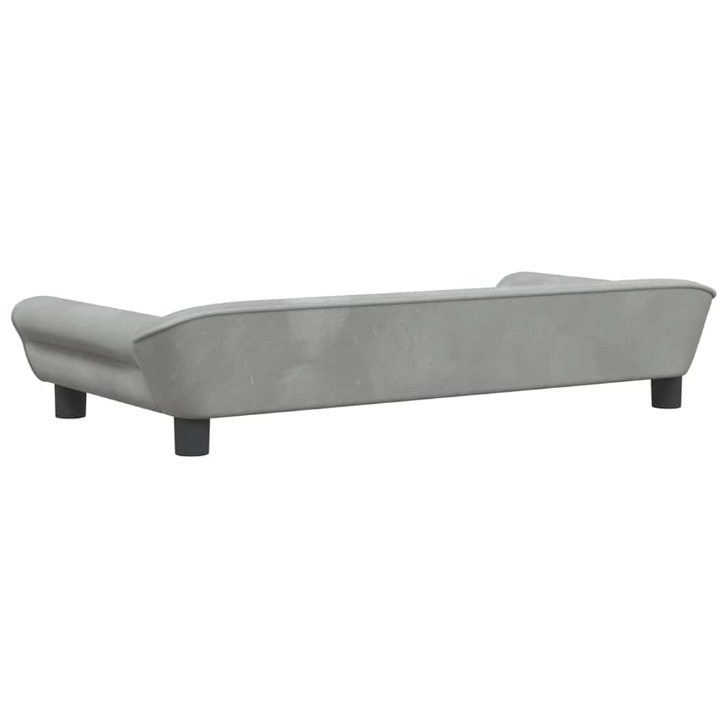 sofa til børn 100x50x26 cm velour lysegrå