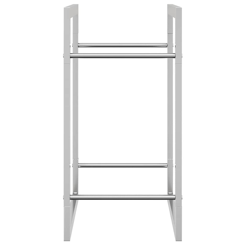 brændestativ 50x28x56 cm rustfrit stål