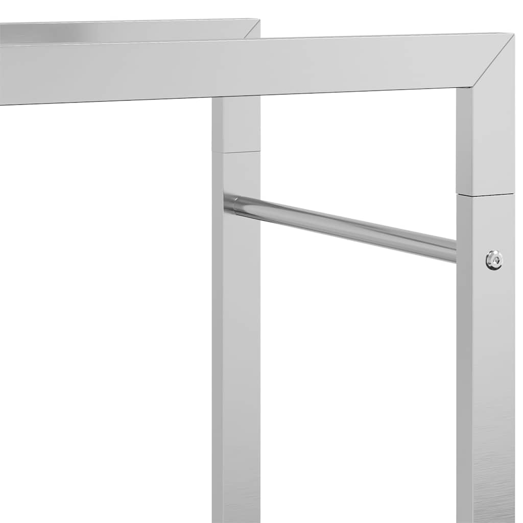 brændestativ 50x28x56 cm rustfrit stål