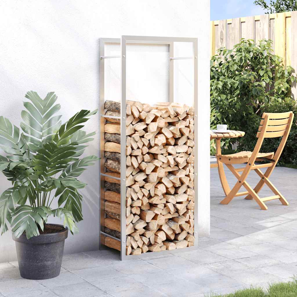 brændestativ 50x28x132 cm rustfrit stål