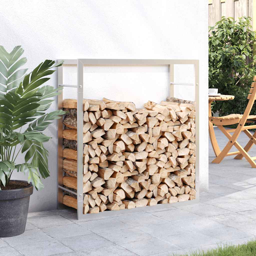 brændestativ 80x28x86 cm rustfrit stål