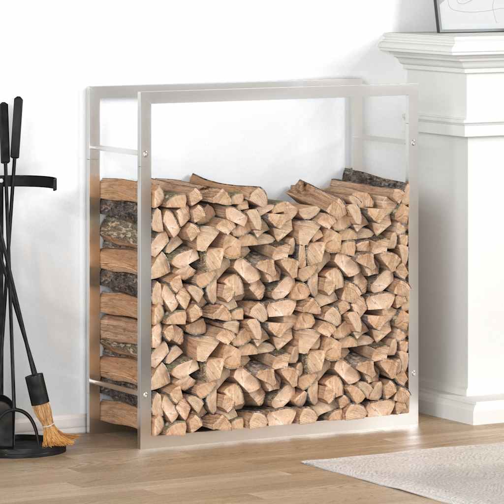 brændestativ 80x28x86 cm rustfrit stål