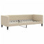 daybed med udtræk og skuffer 80x200 cm stof cremefarvet