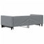 daybed med udtræk 100x190 cm stof lysegrå