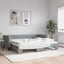 daybed med udtræk 100x190 cm stof lysegrå