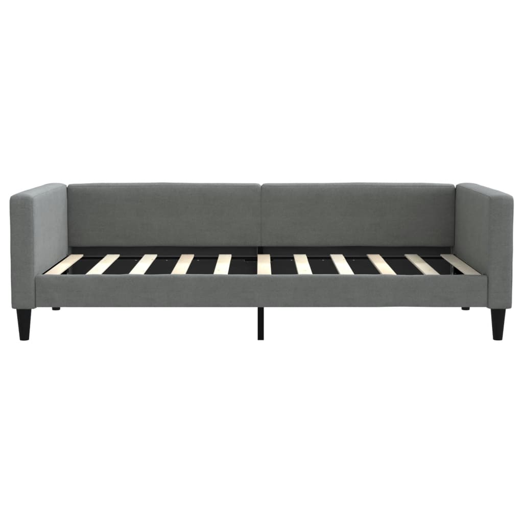 daybed med udtræk 100x190 cm stof mørkegrå