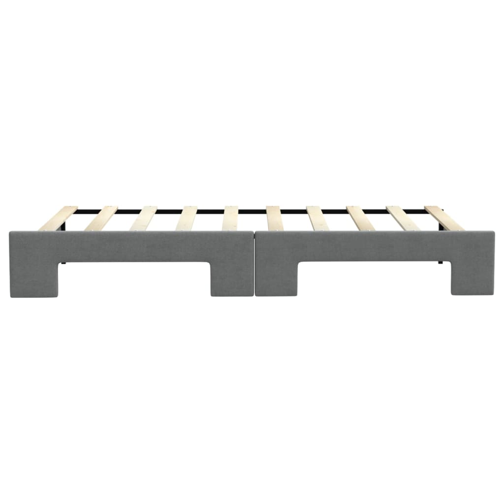 daybed med udtræk 100x190 cm stof mørkegrå