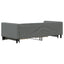 daybed med udtræk og skuffer 100x190 cm stof mørkegrå