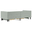 daybed med udtræk og skuffer 80x200 cm velour lysegrå