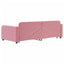 daybed med udtræk 90x200 cm velour lyserød