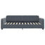 daybed med udtræk og skuffer 100x200 cm velour mørkegrå