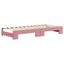 daybed med udtræk og skuffer 80x200 cm velour lyserød
